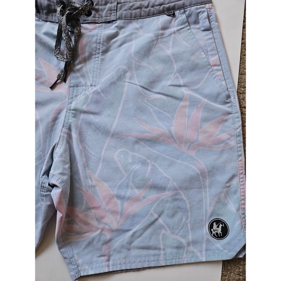 Baja Llama Shipwrecks 18" Inside Out Board Swim Shorts Sz 33 EUC - Picture 2 of 10